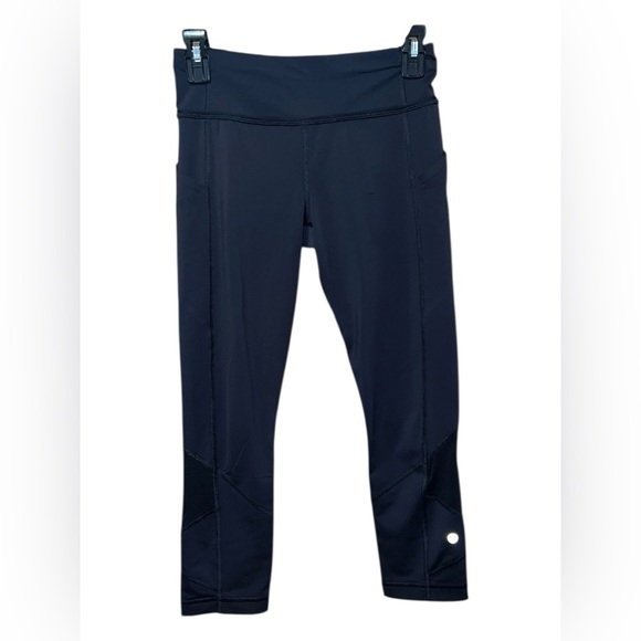 Lululemon Pace Rival 22” Crop Leggings – LuxStream Black – Size 4 - Picture 2 of 4